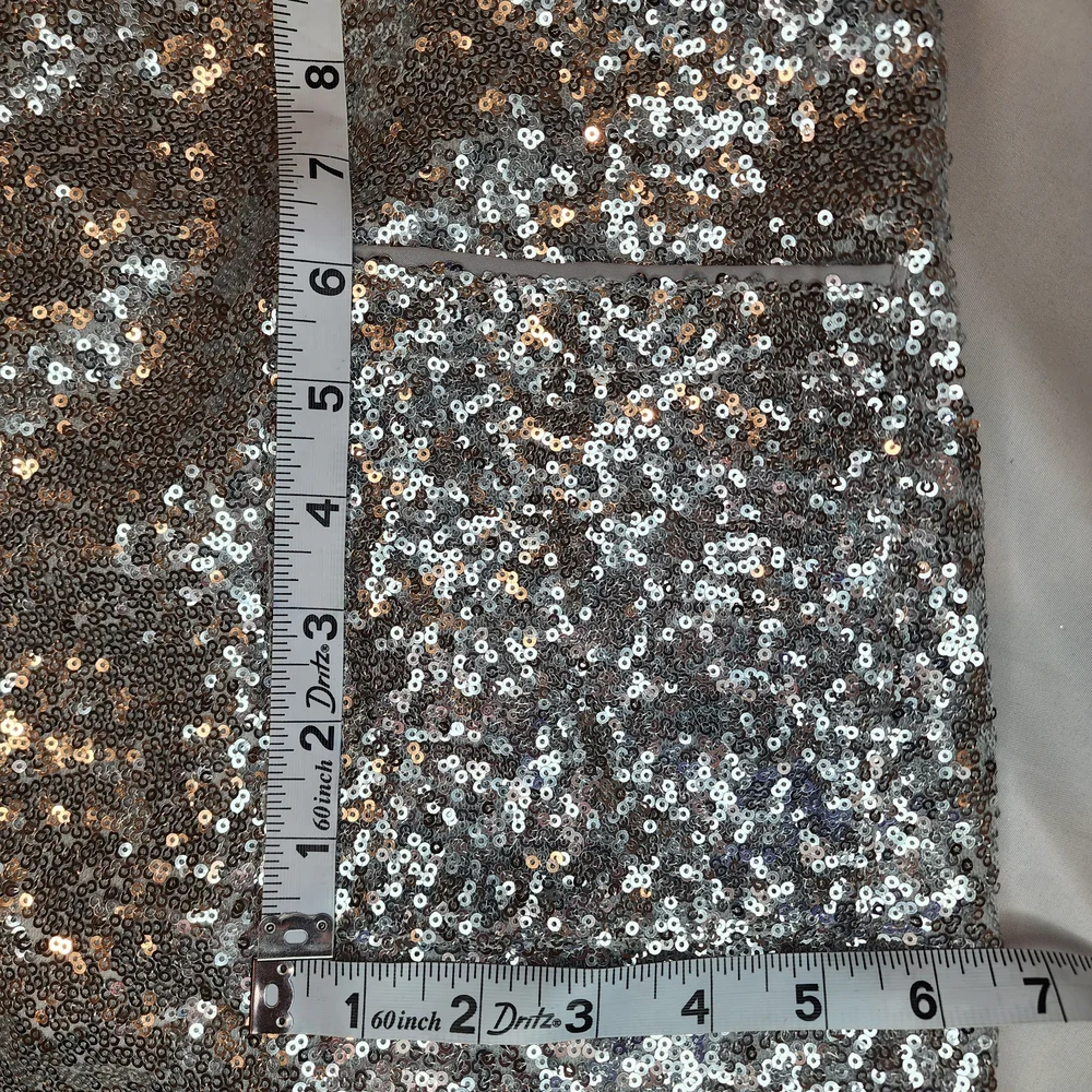 Chelsea28 Silver Sequin Open-Front Jacket, Size Medium - Picture 9 of 9